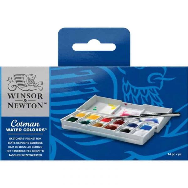 Winsor & Newton Set Compacto 12 Aguarelas com Pincel