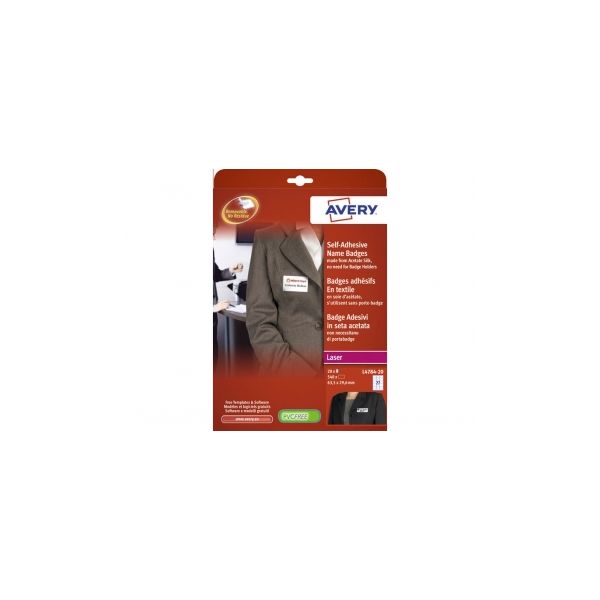 Avery Adhesive Identifiers 80X50 mm. Azul Edge 20 Sheets Box - L4787-20