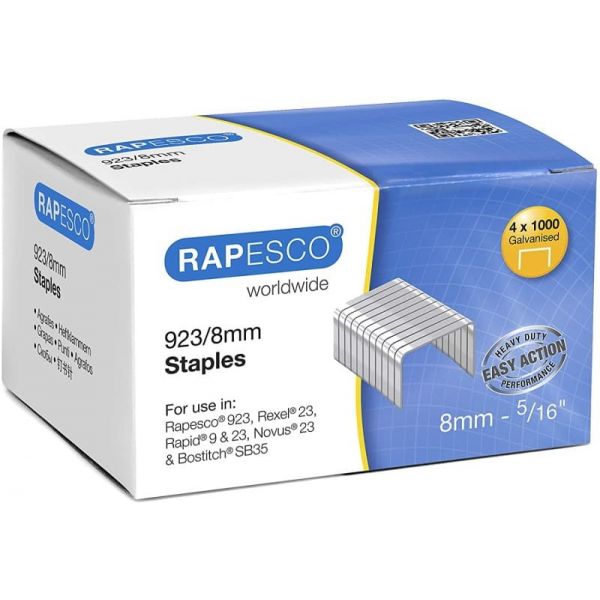 Rapesco Caixa Agrafos Galvanizados 923/8mm x4000