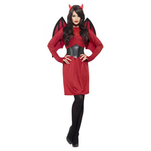 Smiffy's Fato Mulher Diabo Vermelho M