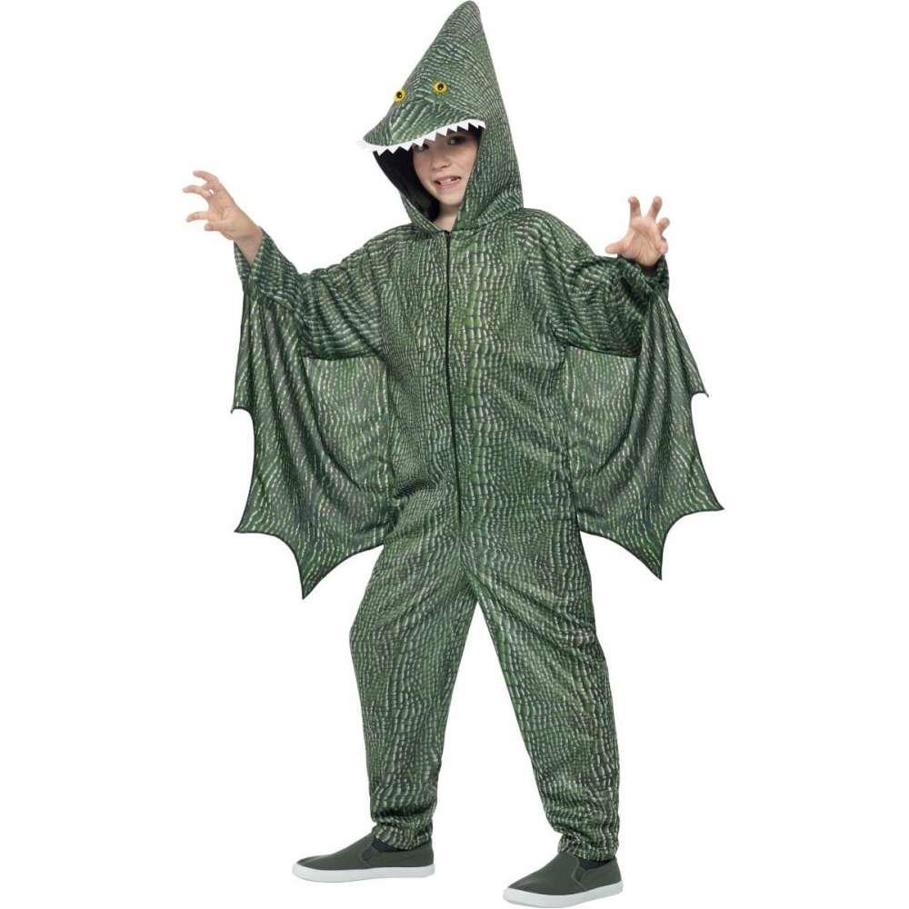 Disfarce Dinossauro Pterodactyl Verde 4-6 Anos
