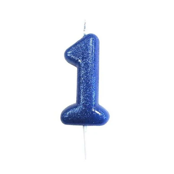 Anniversary House Vela Glitter nº1 Zul