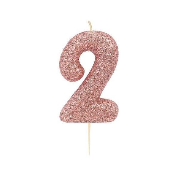 Anniversary House Vela Glitter nº2 Ose Gold