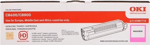 OKI C8600/C8800 Magenta Cartucho de Toner Original – 43487710