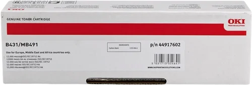OKI B431/MB461/MB471/MB491 Preto Cartucho de Toner Original – 44917602