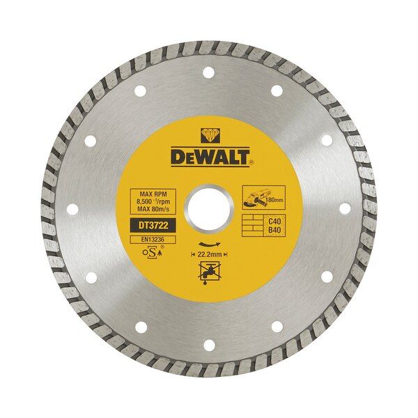 Dewalt Disco de Corte de Diamante Turbo 180mm - DT3722-QZ