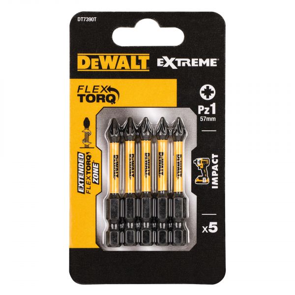DeWALT Pontas Torção de Impacto 5 X Pz1 - DT7390T-QZ