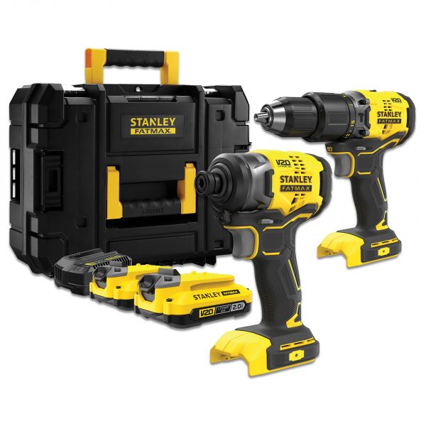 Stanley Aparafusadora com Percussão + Aparafusador de Impacto LI-ION 18V SFMCK461D2T-QW - SFMCK461D2T-QW