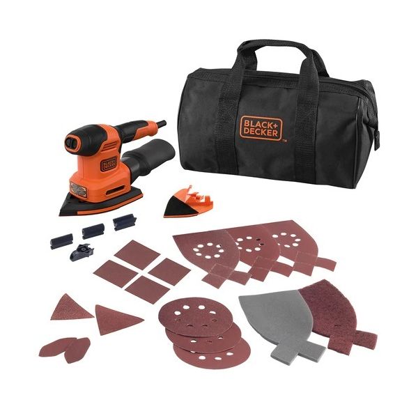 Black+Decker Lixadora BEW200LSA-QS - c/ Saco e Acessórios