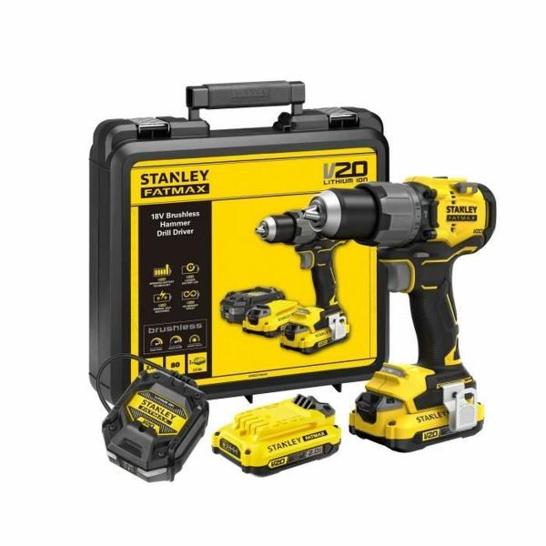 Stanley Berbequim de Impacto SFMCD725D2K-QW 18V V20 Brushless