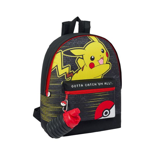 Safta Mochila Escolar 40cm com Cantil Pokémon