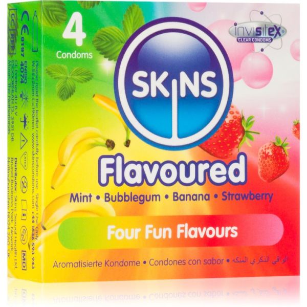 Skins Flavours Preservativos 4 Unidades