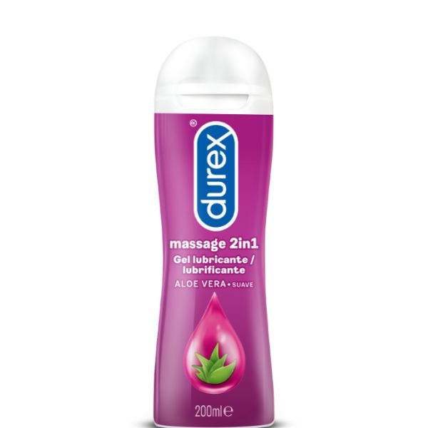 Durex Play Massagem 2 em 1 Gel Lubrificante Aloe Vera 200ml