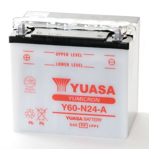 Yuasa Battery Bateria Y60-N24L-A Combipack (con Electrolito)