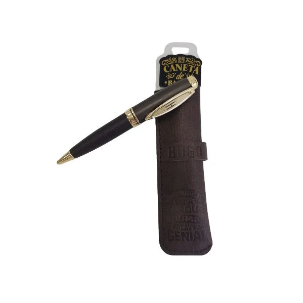 H&h Caneta de Bambú com Bolsa Hugo