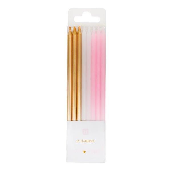 Talking Tables Pack Velas 10cm We Heart Pink - 170000312