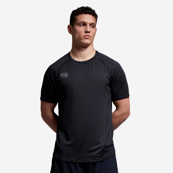 Canterbury T-shirt de Rugby Ccc Small Logo Super Light Preto-xs