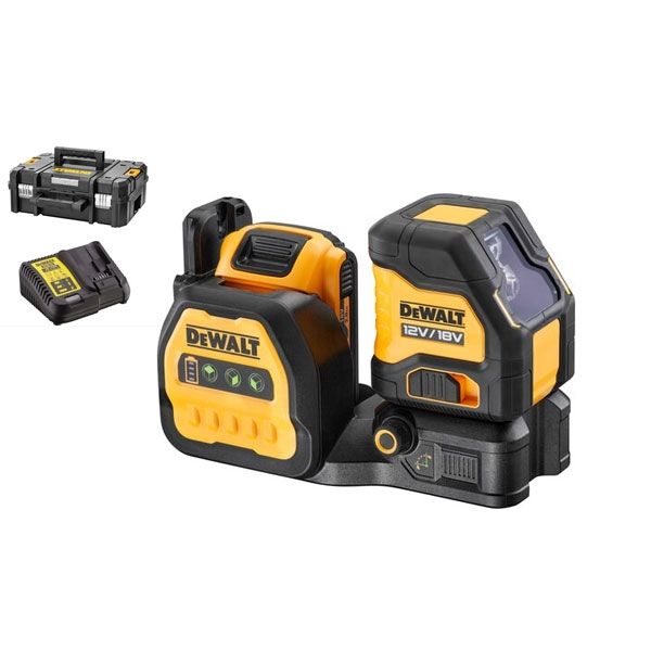 DeWalt Nível Laser Luz Verde Cruzado 12/18V DCE088D1G18-QW - DWDCE088D1G18QW