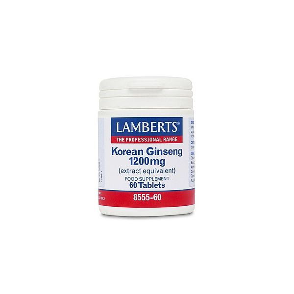 Lamberts Korean Ginseng 1200mg 60 Comprimidos
