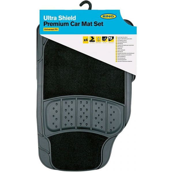 Ring Kit 4 Tapetes Borracha + Alcatifa Ultra Shield 5000 Preto Preto - 17.RMAT1