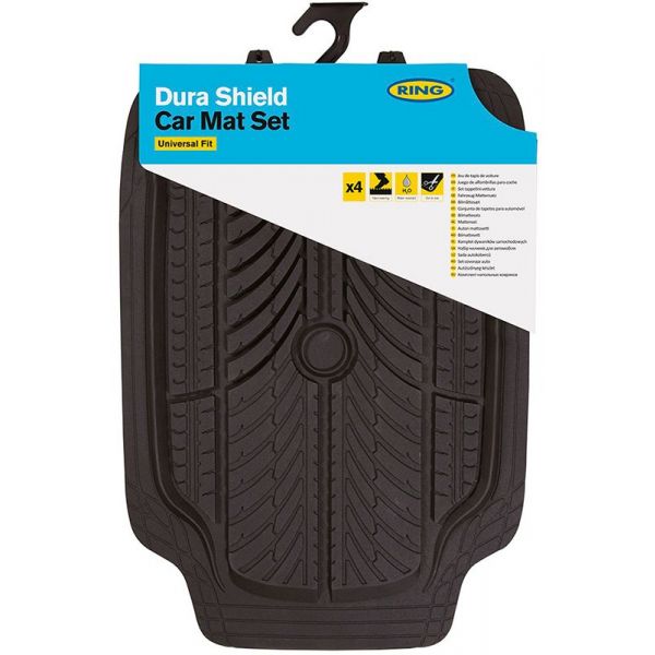 Ring Kit 4 Tapetes Borracha Dura Shield 3000 Preto Preto - 17.RMAT15