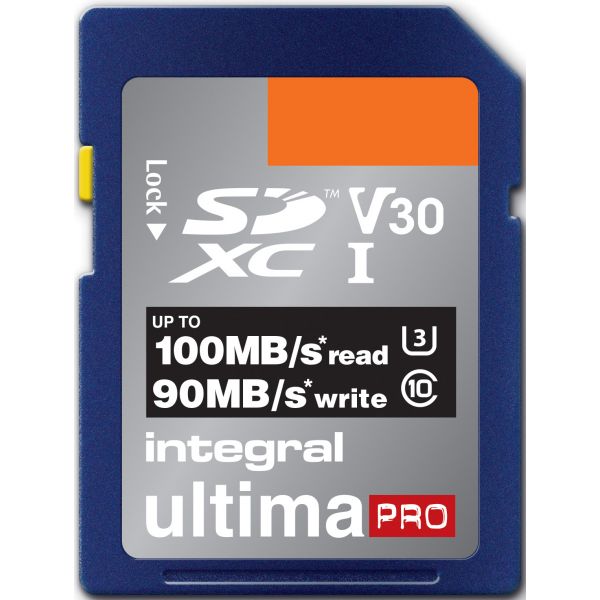Integral 256GB SDXC Ultima Pro 4K U3 100MB/s