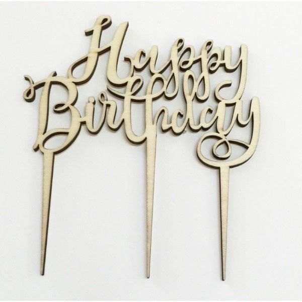 Ginger Ray Topo de Bolo Happy Birthday - 340000762