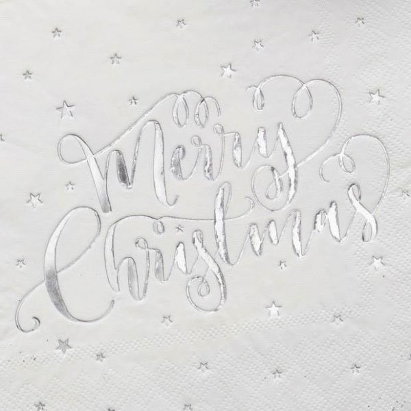 Gingerray Guardanapos Merry Christmas Star Prateado - 340000137
