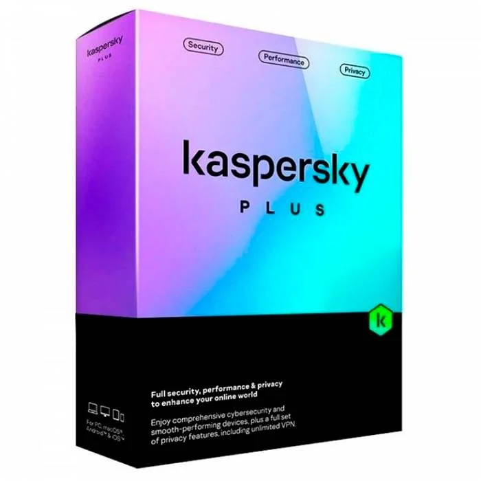Software Antivírus Kaspersky Plus PT - 3 Dispositivos 1 Ano