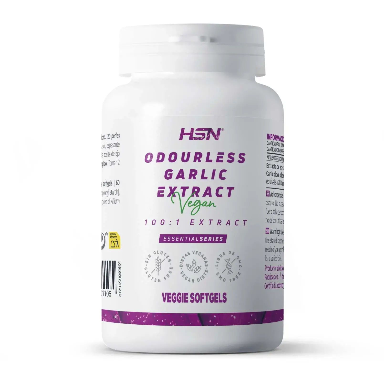 HSN Extrato De Óleo De Alho Inodoro (100:1) 10Mg 240 Cápsulas