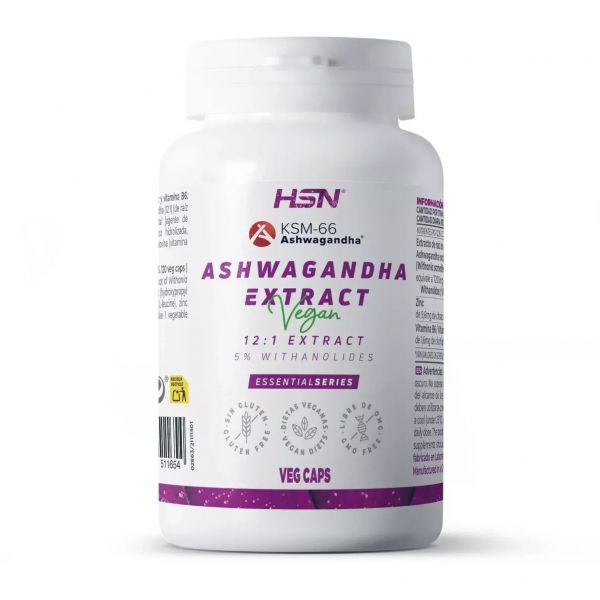 HSN Extrato de Ashwagandha Ksm-66® (12:1) 300mg 120 Cápsulas Vegetais