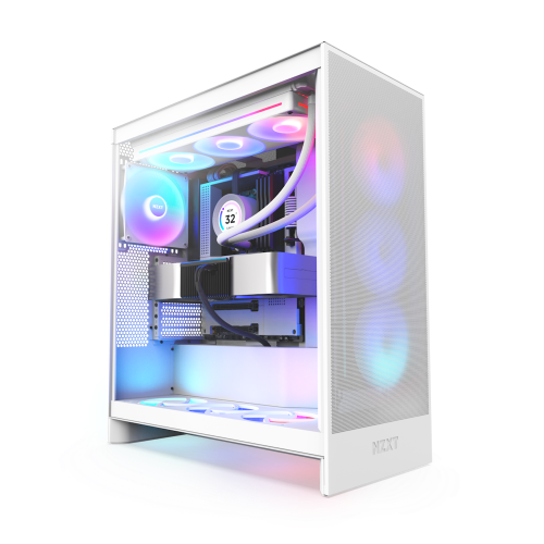 NZXT ATX H7 Flow RGB (2024) All White Vidro Temperado