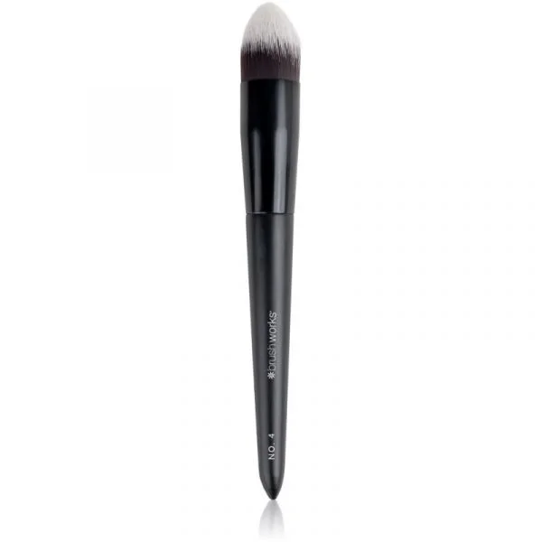 Brushworks Tapered Precision Buffing Brush Pincel de Base Tipo No. 4 1 Unidade