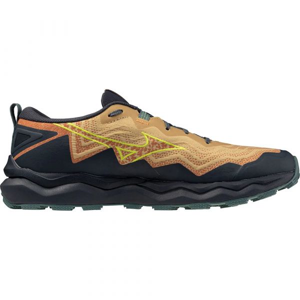 Mizuno Sapatilhas de Trail Running Wave Daichi 9 Sunburn / Fortune Yellow / North Atlantic 43