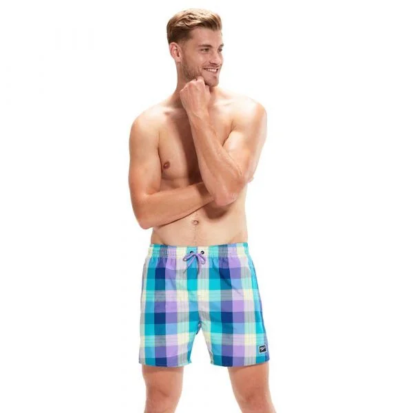 Speedo Check Leisure 16´´ Swimming Shorts Azul 2XL Homem