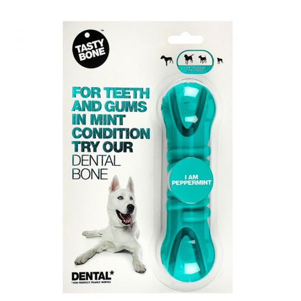 Tasty Bone Brinquedo Cão Dental Bone L I Am Peppermint