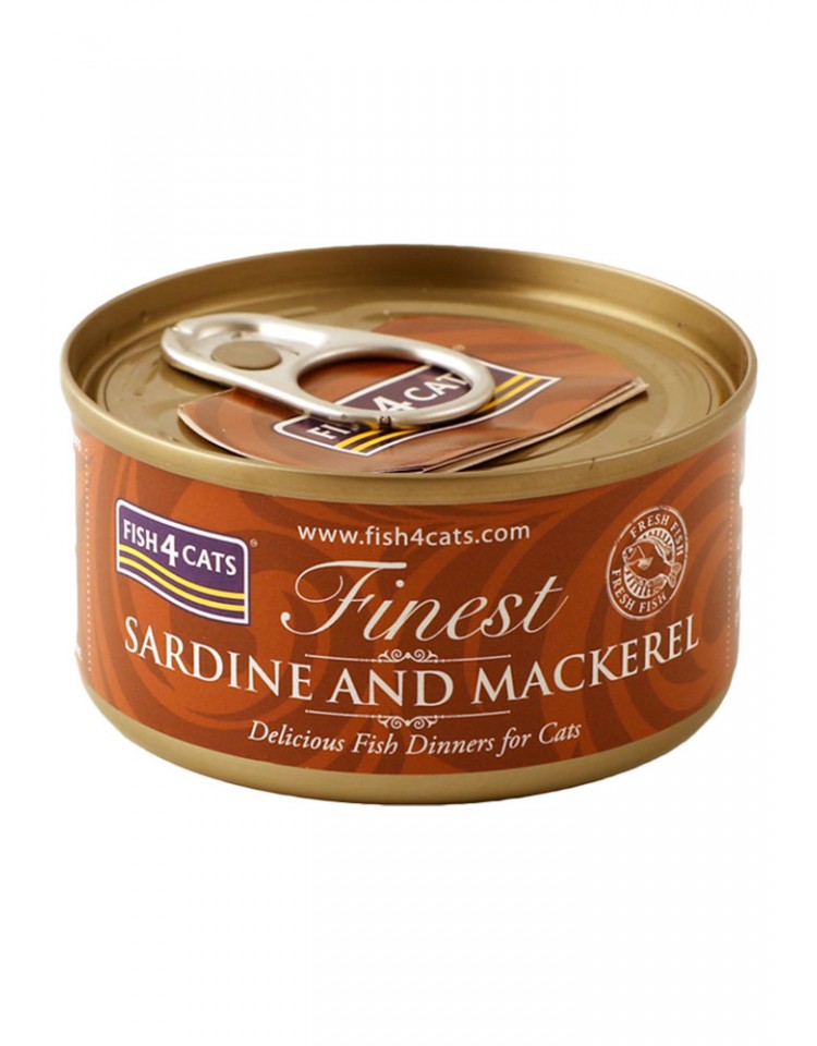 Ração Húmida FISH4PETS F4C Finest Sardinha com Cavala 70g