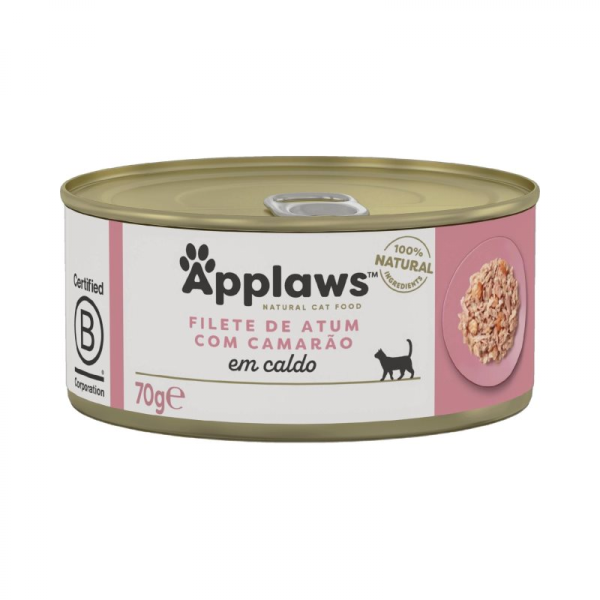 Ração Húmida Applaws Natural Tuna Fillet & Prawn Cat 70g