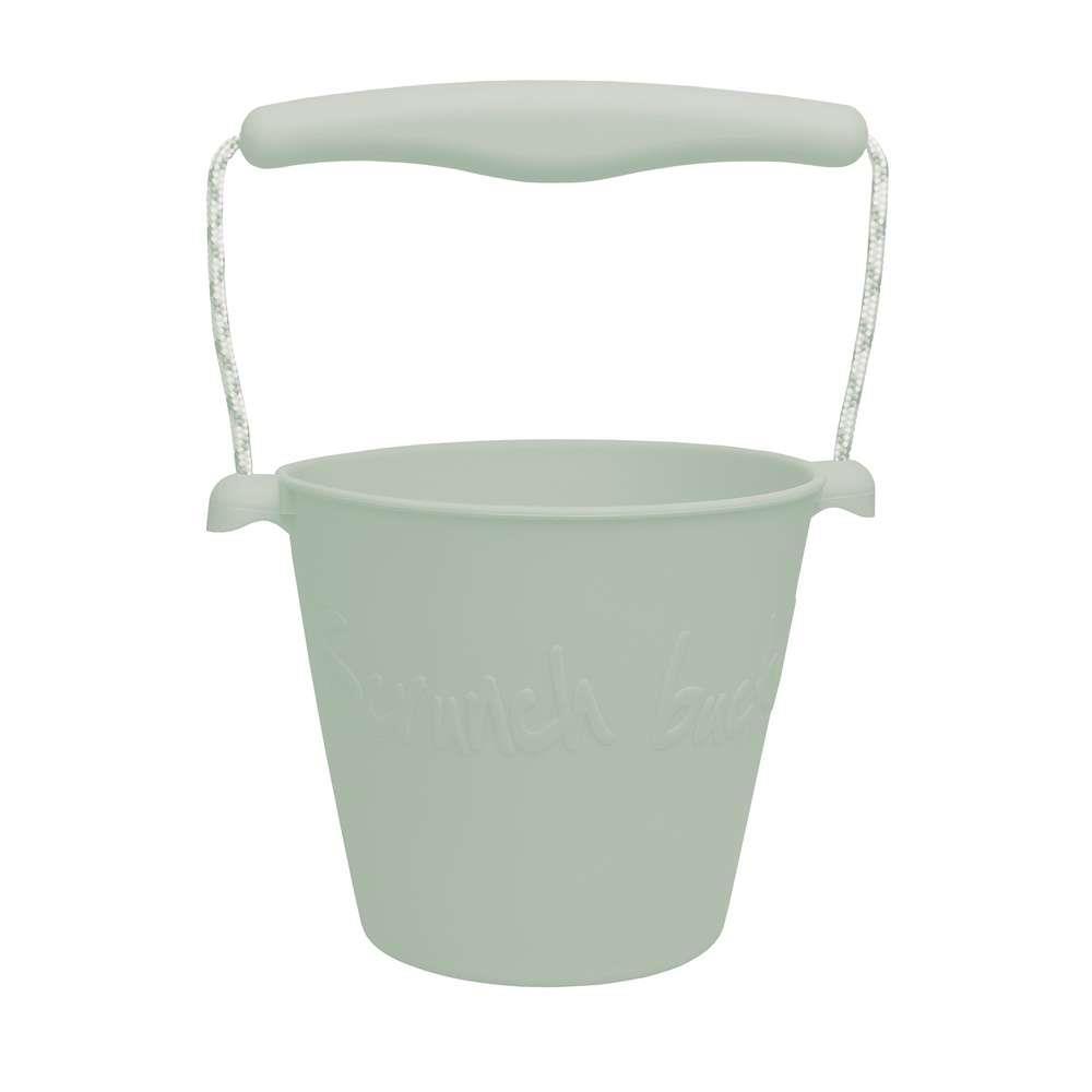 Balde de Praia em Silicone Scrunch Verde Seco Sage