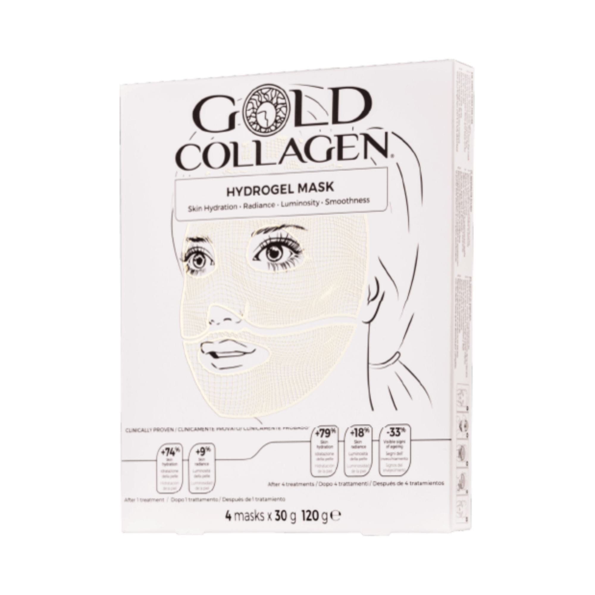 Gold Collagen Pack Hydrogel Mask 4x30g