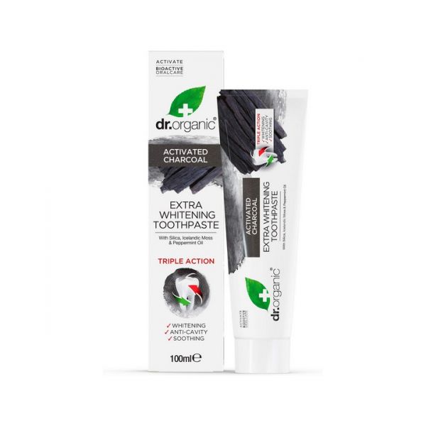 Dr. Organic Bio Pasta Branqueadora Carvão Ativado 100ml