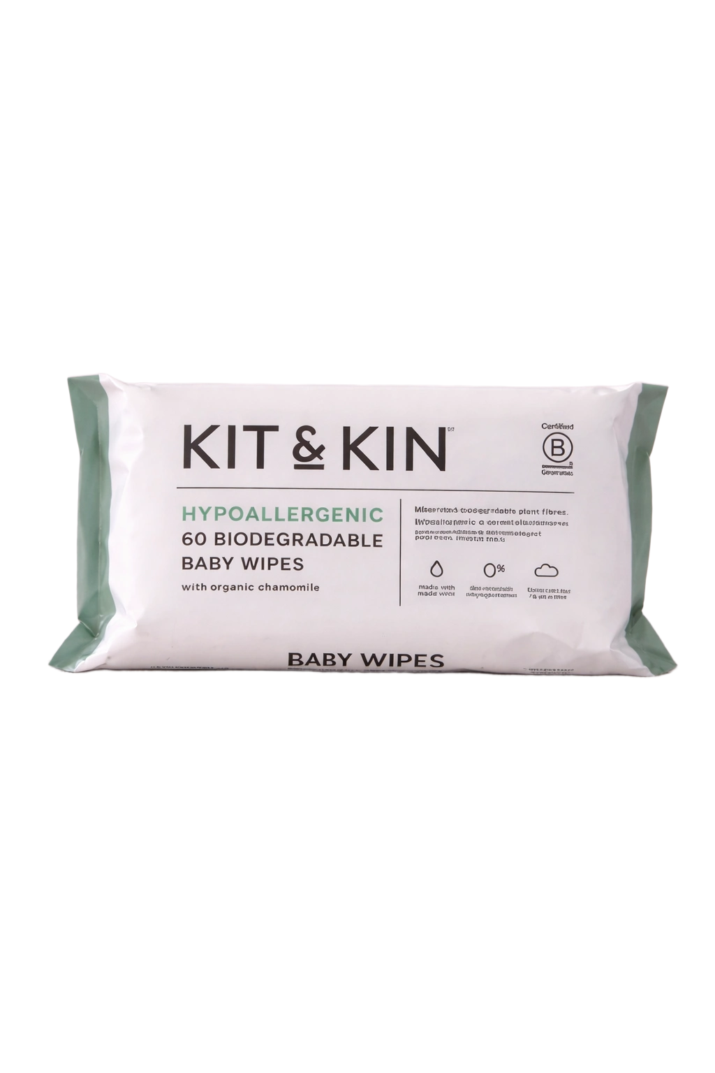 Kit & Kin Toalhitas Hipoalergénicas 60 Unidades