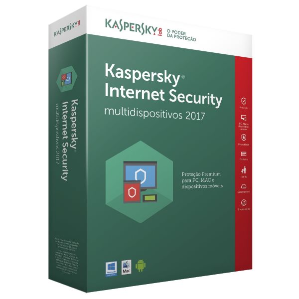 Software Kaspersky Internet Securiry 2017 - 3 Utilizadores 1 Ano (KL1941SBCFS-7POR)