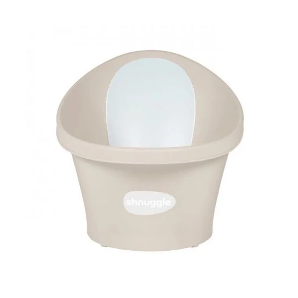 Shnuggle Banheira Taupe com Encosto Branco