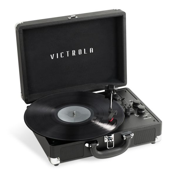 Gira-Discos Victrola Journey+ Premium Coluna Bluetooth RCA Aux Preto