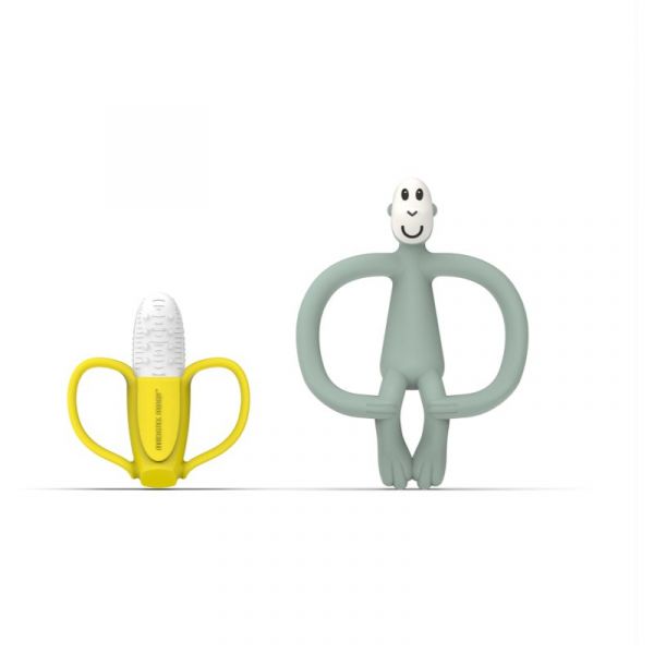 Matchstick Monkey Banana Soother & Monkey Teether Coffret (para Crianças