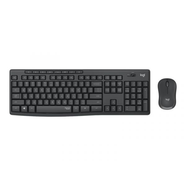 Teclado Logitech MK295 Silent - Conjunto de e Rato - sem Fios - 2.4 Ghz - Pan-nórdico - Grafite 920-009810 - 920-009810