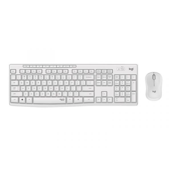 Teclado Logitech MK295 Silent - Conjunto de e Rato - sem Fios - 2.4 Ghz - Pan-nórdico - Esbranquiçado 920-009830 - 920-009830