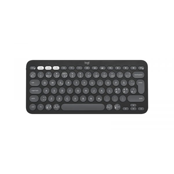Teclado Logitech Pebble Keys 2 K380s Sem Fios Inglês Tonal Graphite