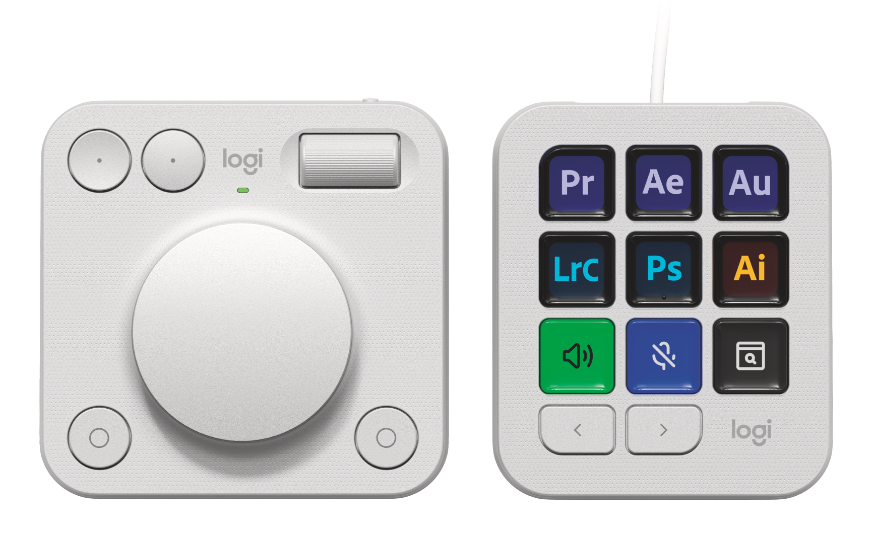 Logitech MX Creative Console Controlador com 9 Teclas LCD Personalizáveis, Bluetooth e USB Cinzento